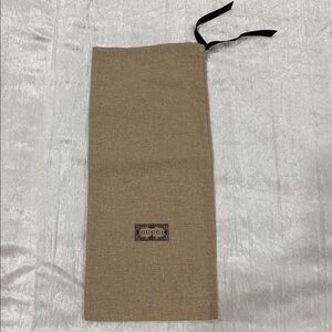 Gucci Brown Dust Bag with Black Drawstrings 15x7